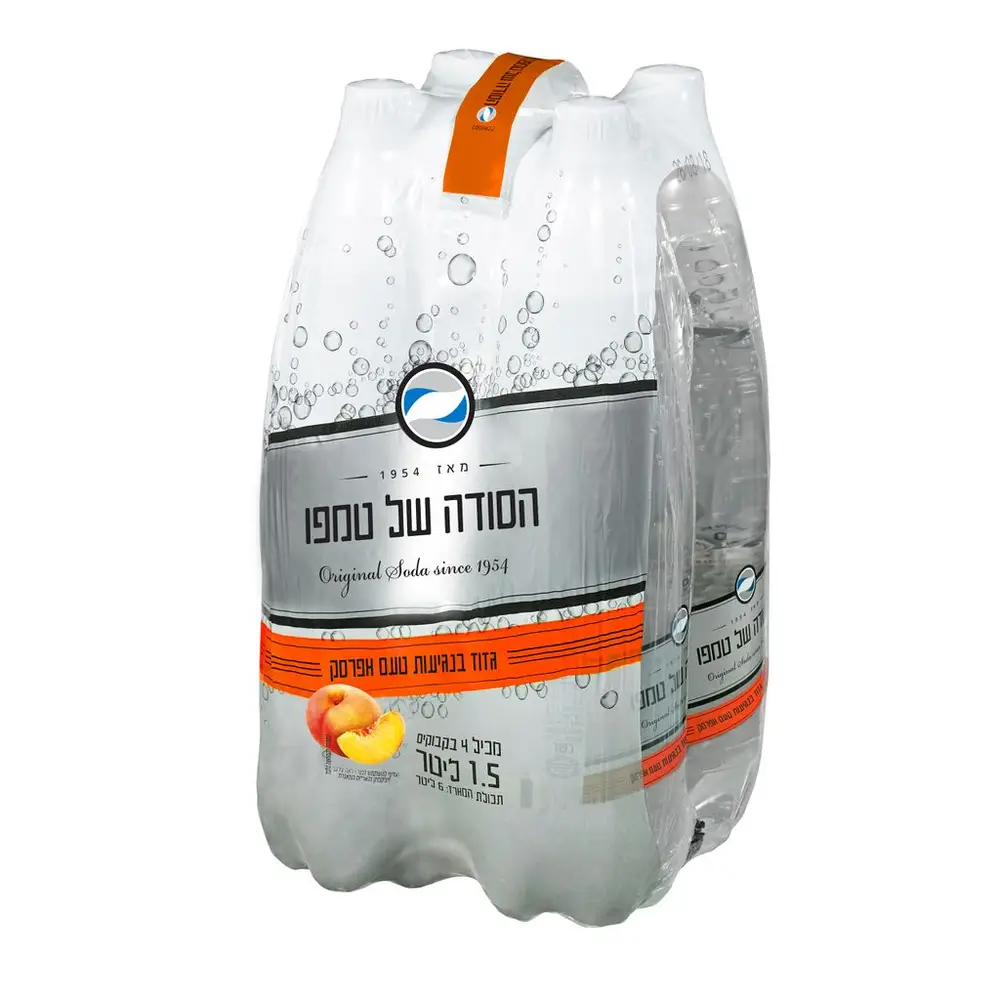 רביעיית סודה אפרסק 1.5 ל'