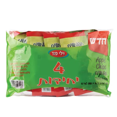תפוחנים ציפס טבעי מארז 3+1יח'