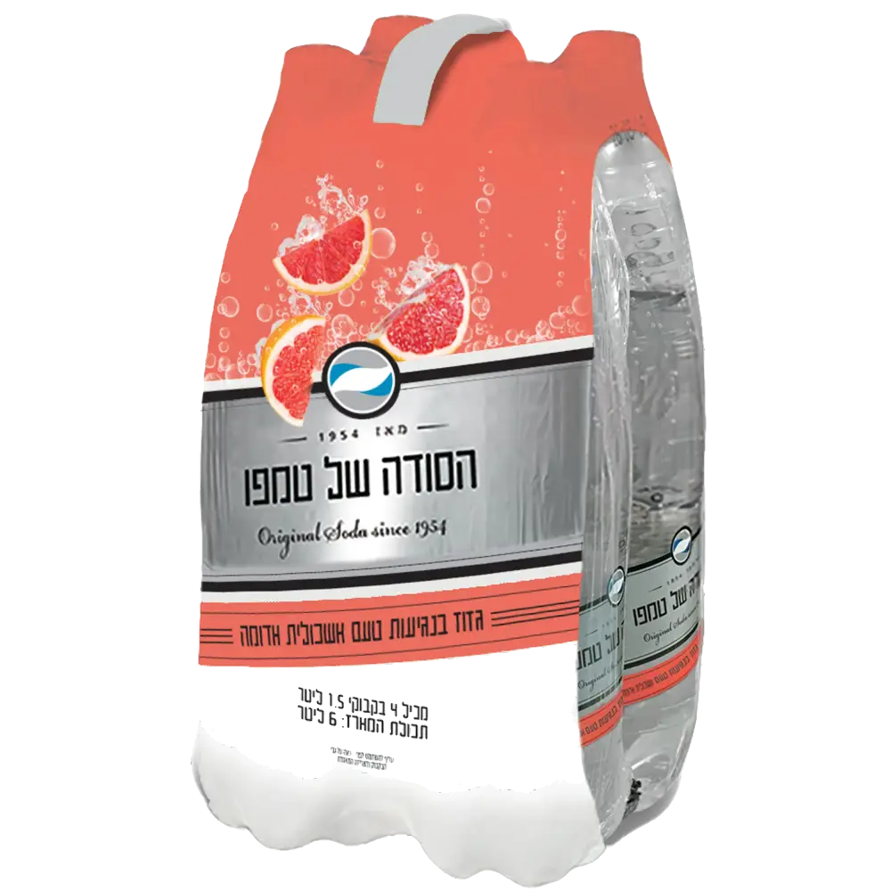 רביעיית סודה בנגיעות אשכולית אדומה 1.5 ל'