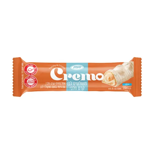 cremo וופל קרם חלבי לבן-בודד