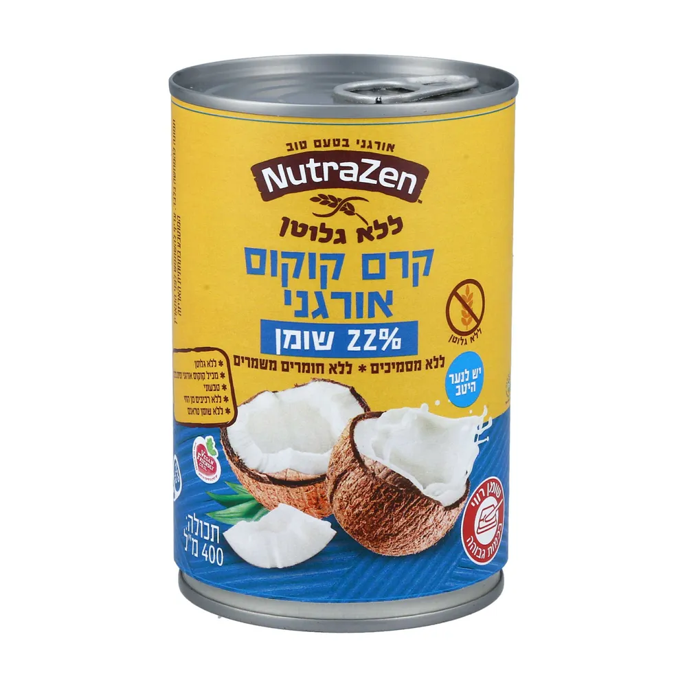 קרם קוקוס 22% אורגני ללא גלוטן נוטרה זן