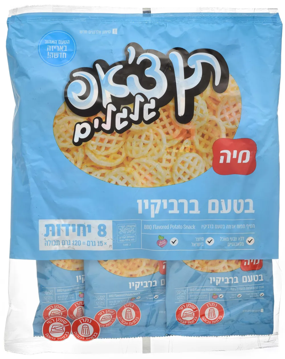 מארז תן צ'אפ גלגלים בטעם ברביקיו 15 גרם -חדש-