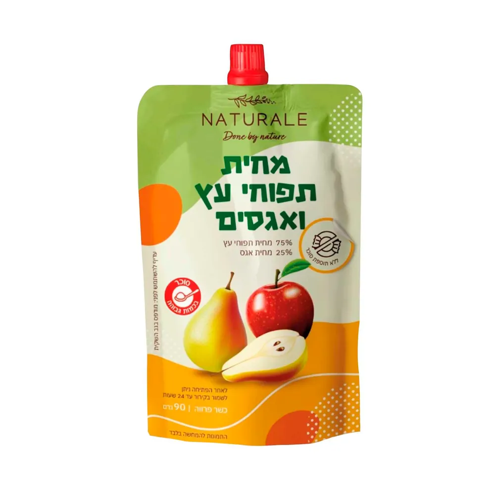 מחית תפוחי עץ ואגסים 90 גרם נטורלה