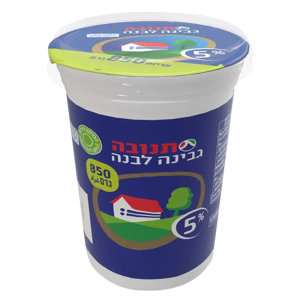 תנובה גבינה לבנה מהדרין 5% 850 גר'