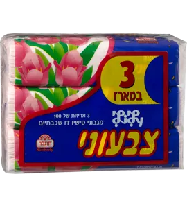 טישו צבעוני שלישייה 420ג'