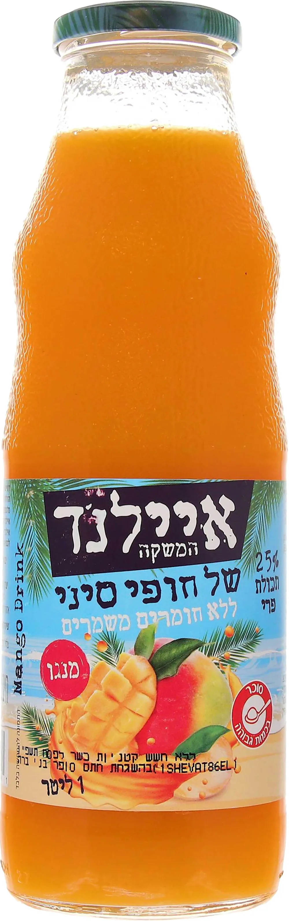 איילנד מנגו בקבוק ליטר שישייה