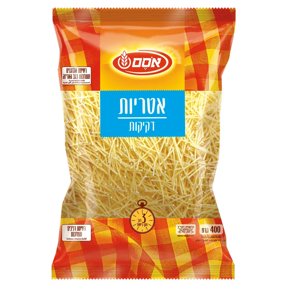 אסם אטריות דקיקות 12*400גרם