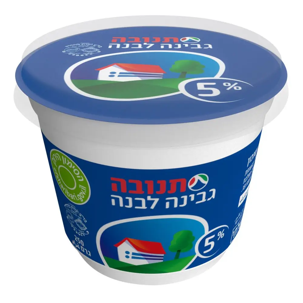 גבינה לבנה תנובה 5% 250 בדצ