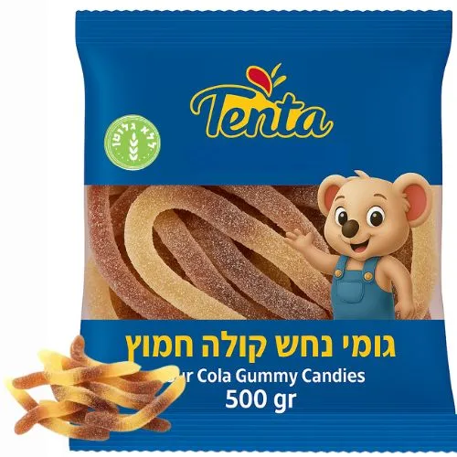 טטו גומי נחש קולה מסוכר 500 גרם