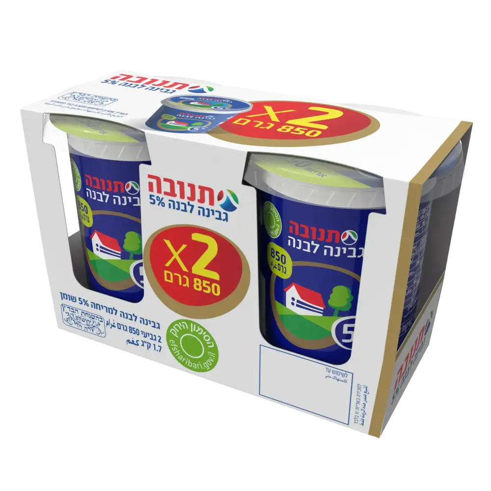 זוג גבינה לבנה 850 ג' תנובה