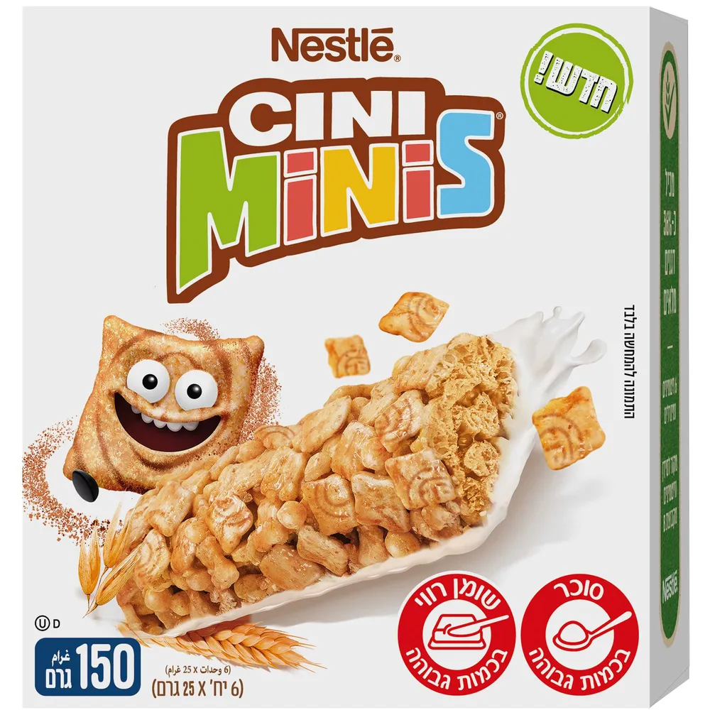 סיני מיניס חטיף דגנים מאח.8 6*25גרם N0