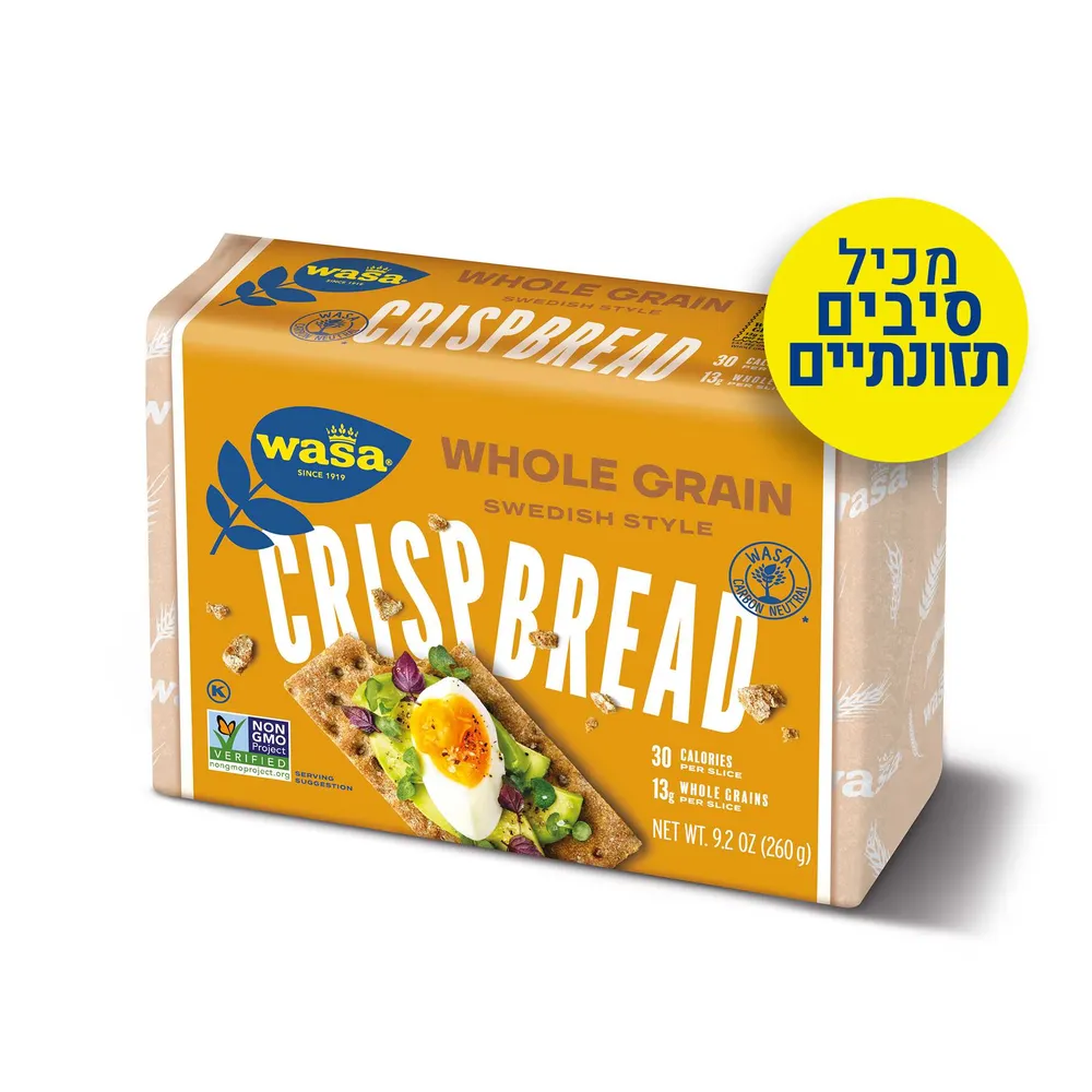ואזה פת פריכה  מקמח מלא  260 גר
