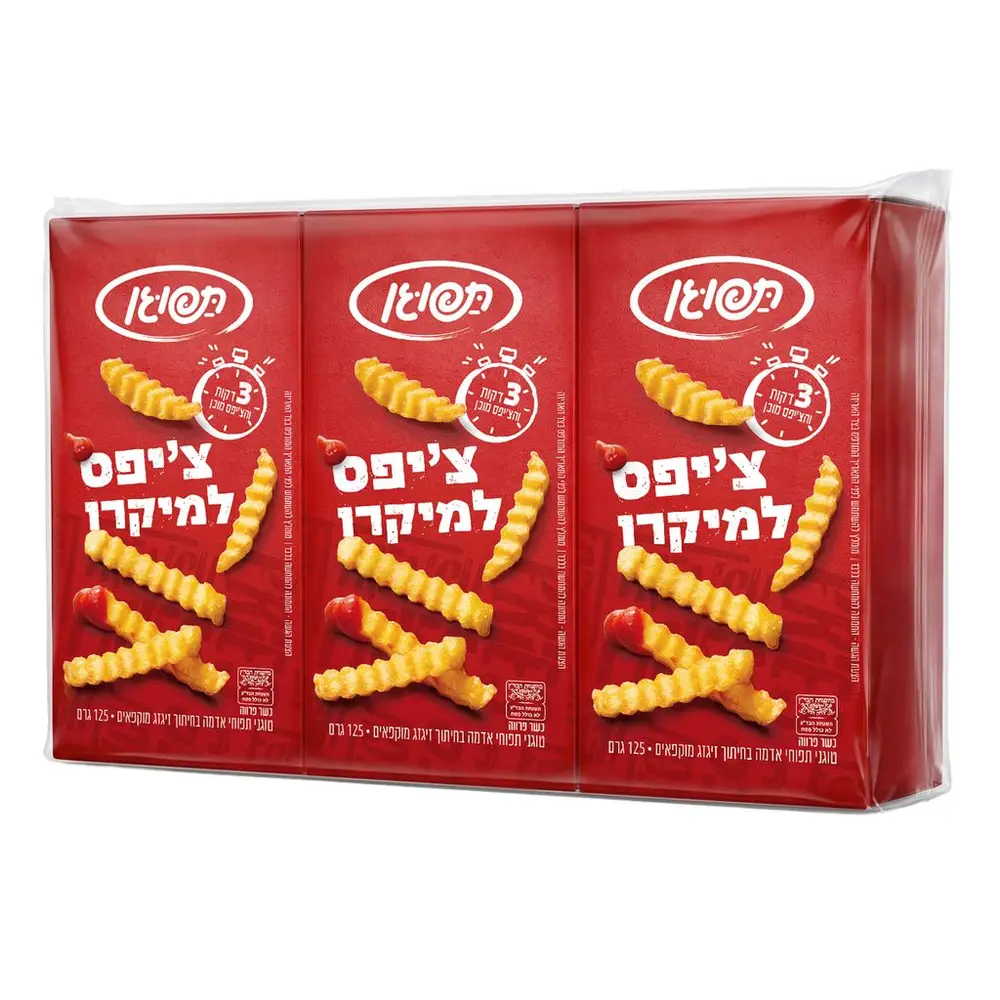 תפוגן ציפס מיקרוגל היתר8*375גרם מח.מיוחד