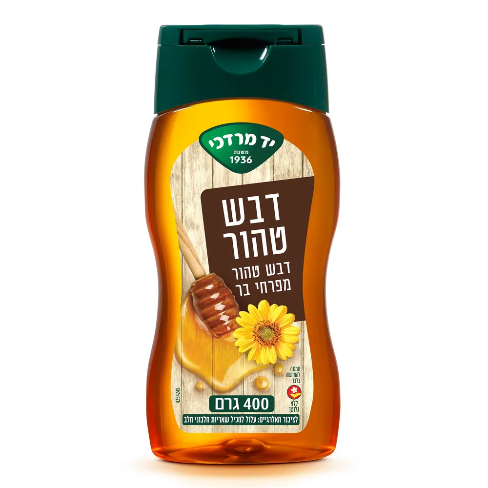 דבש טהור לחיץ י.מרדכי 400ג'