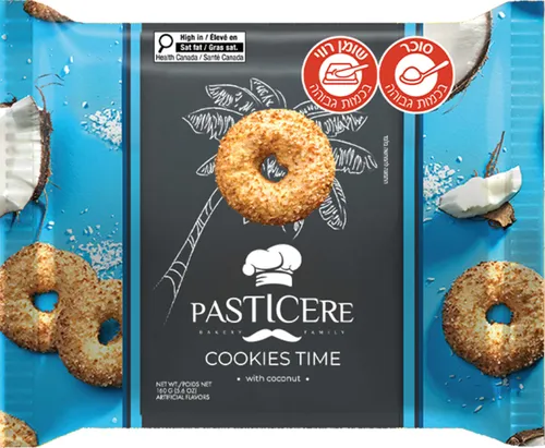 עוגיות COOKIES TIME עם שבבי קוקוס מסוכרים קוקיז טיים 160 גרם