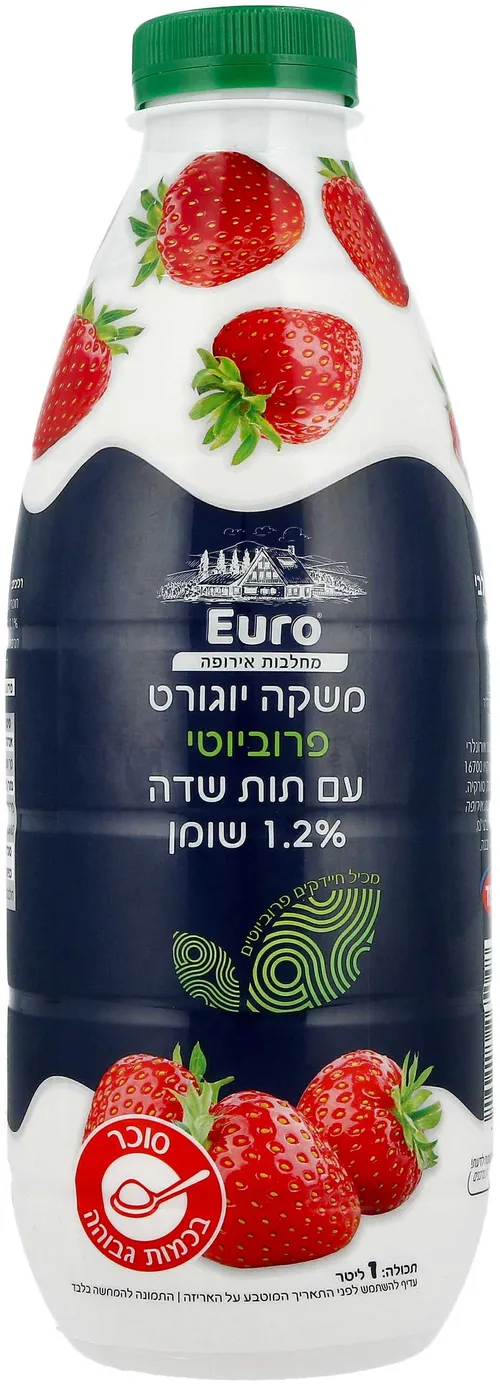 משקה יוגורט פרוביוטי 1 ליטר תות שדה