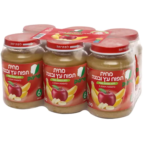 6 יח' מחית תפוחי עץ ובננה פרינוק