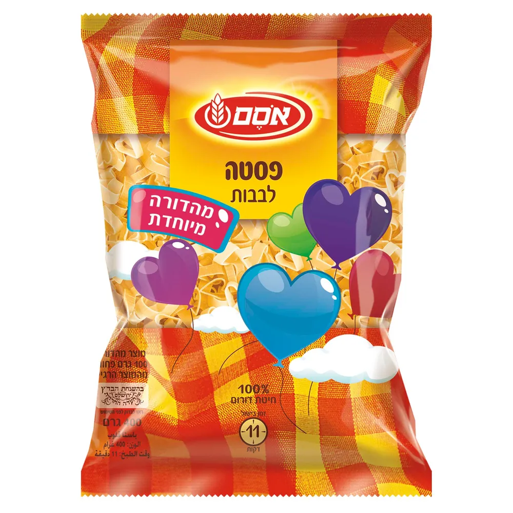 פסטה לבבות 400 ג' אוסם