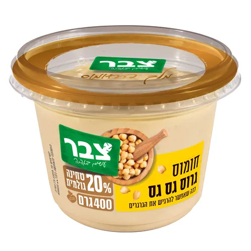 צבר חומוס גרוס גס גס 6*400גרם
