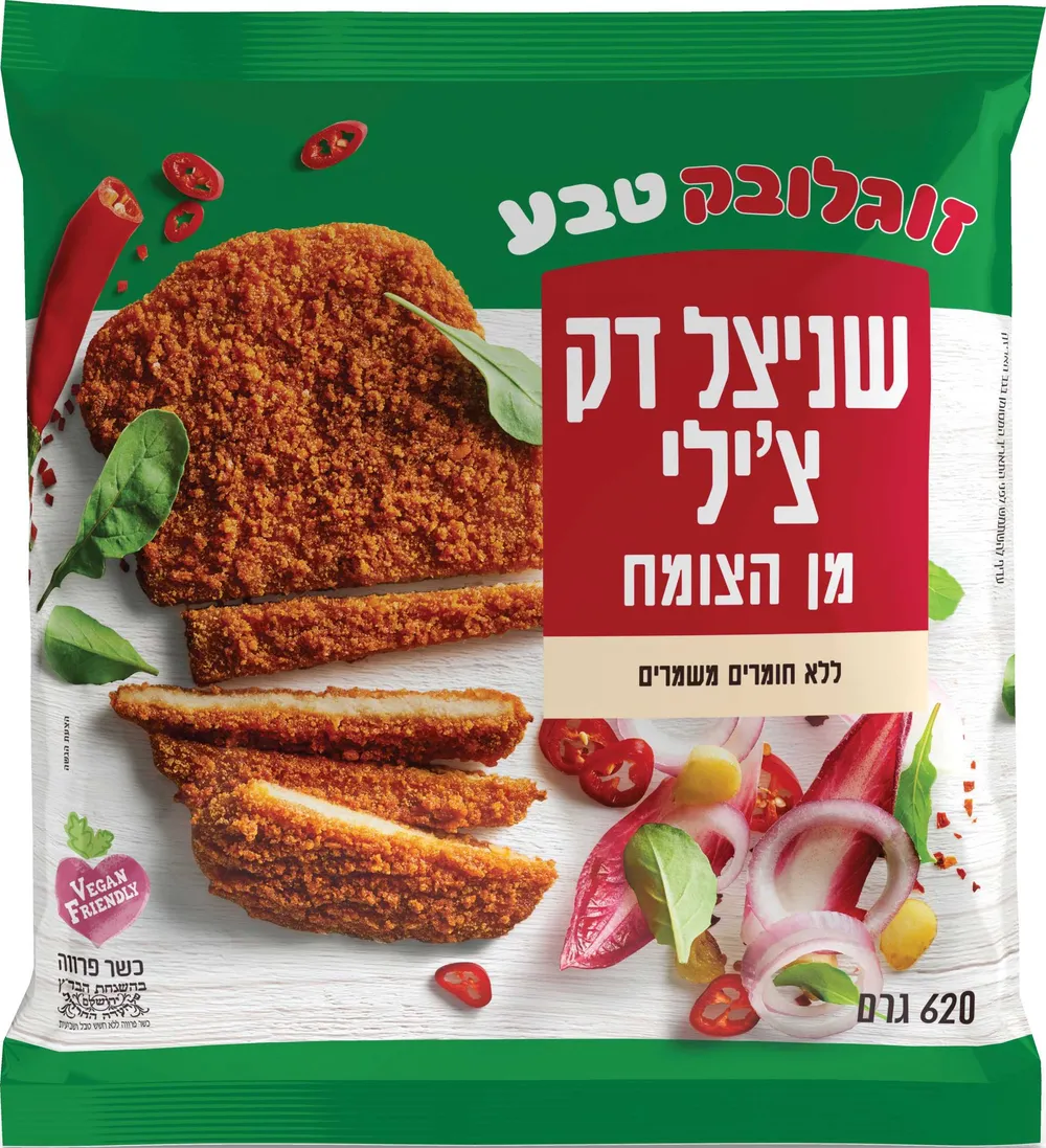 שניצל דק צ'ילי מן הצומח 620 גרם בדצ