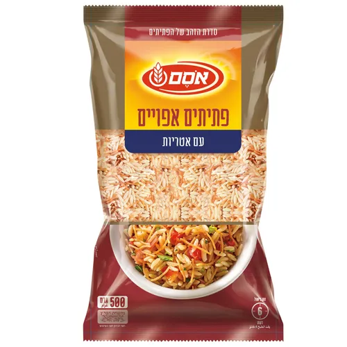 אסם פתיתים אפויים אורז עם אטריות 12*500ג