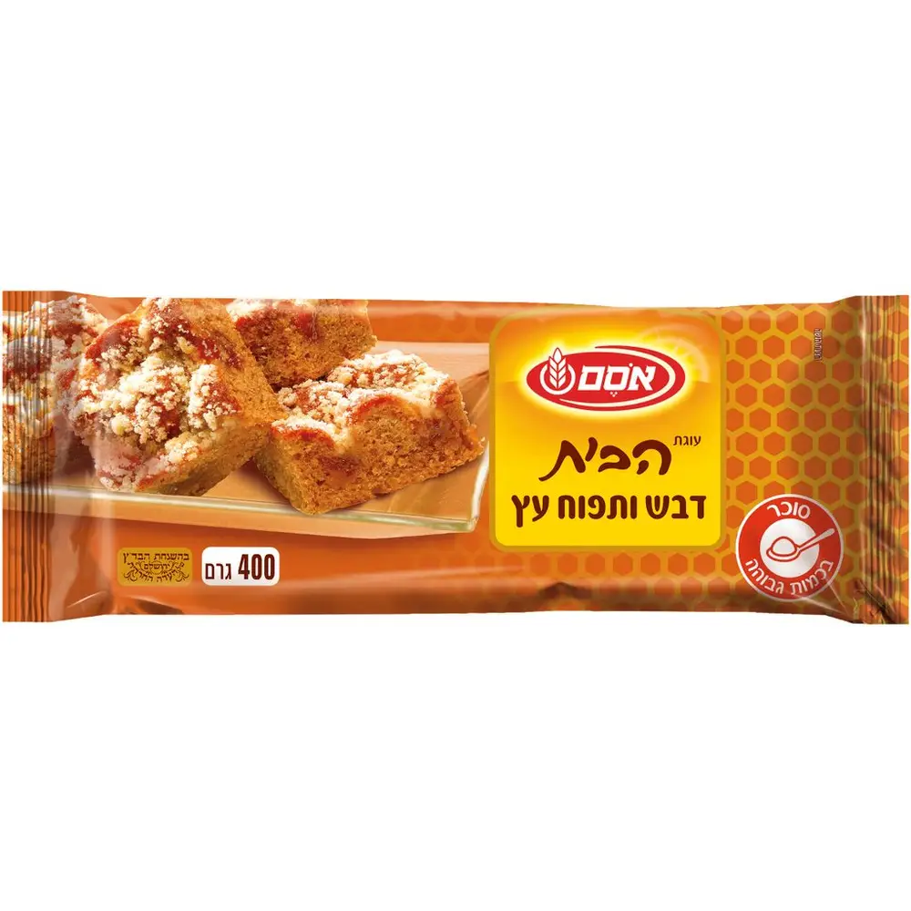 עוגת דבש ותפוע ופירורים 400 ג'' אסם