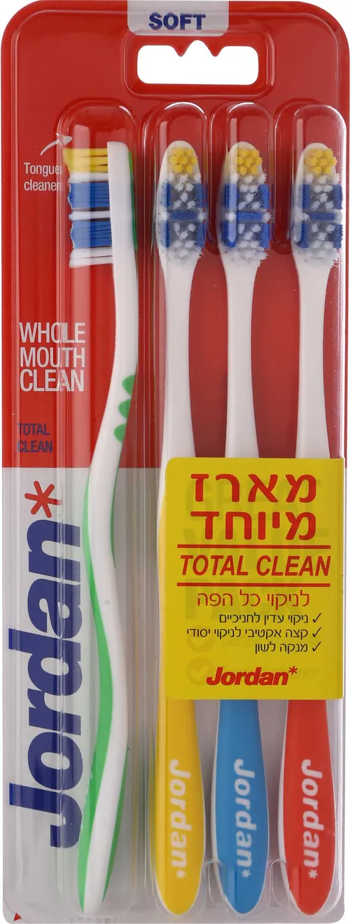 Sג'ורדן מב.שיניים טוטאל קלין 4*1