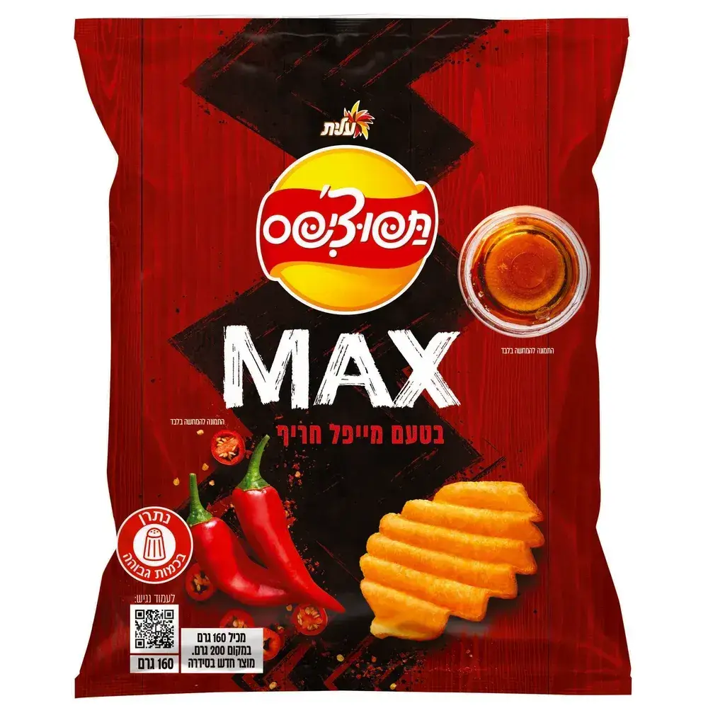 תפוציפס MAX בטעם מייפל חריף 160 ג