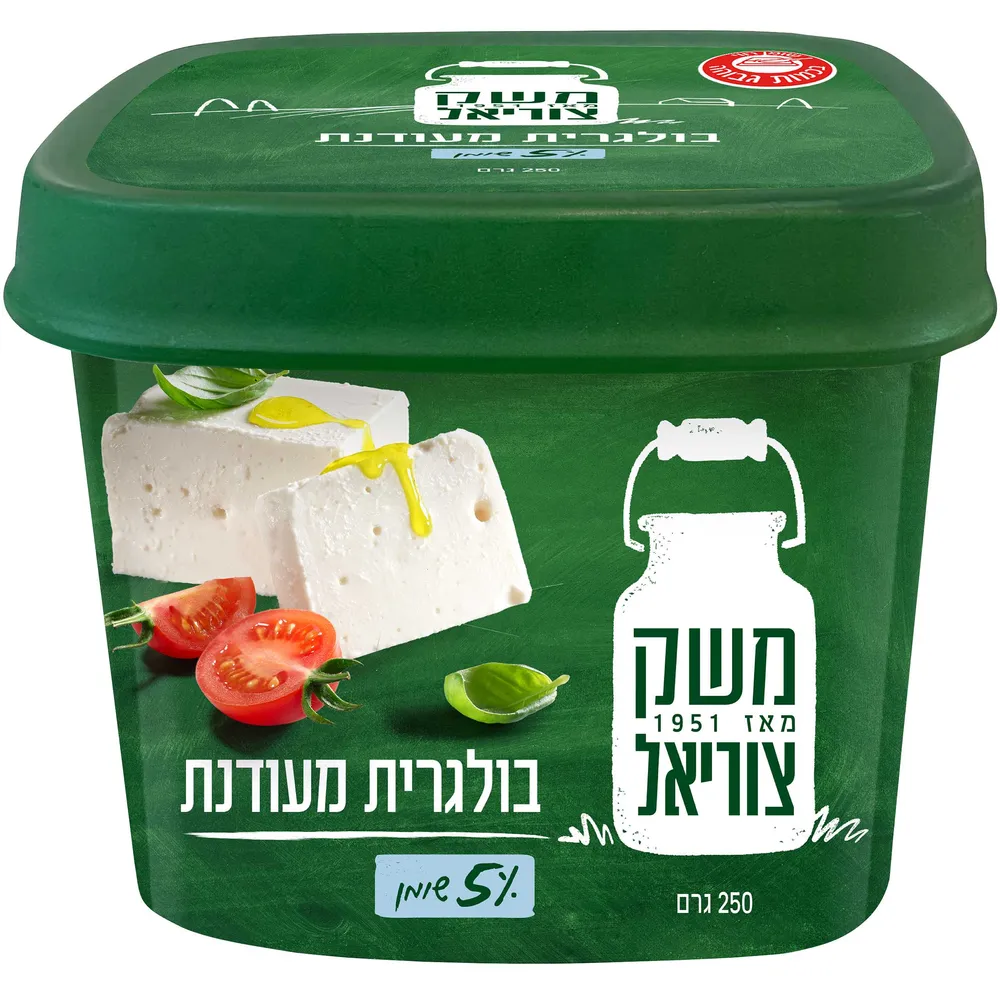 גבינה בולגרית מעודנת 5% צוריאל 250ג'