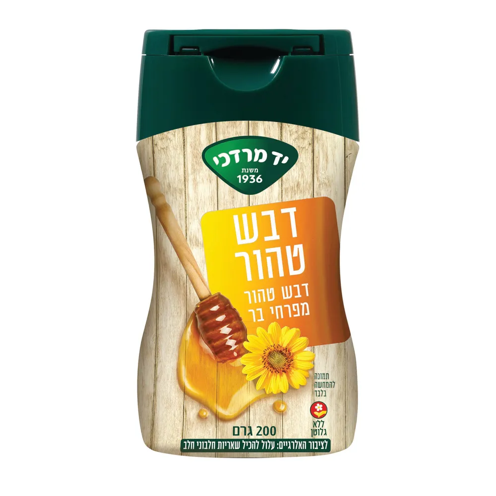 דבש פרחי בר בבקבוק לחיץ 200 גר
