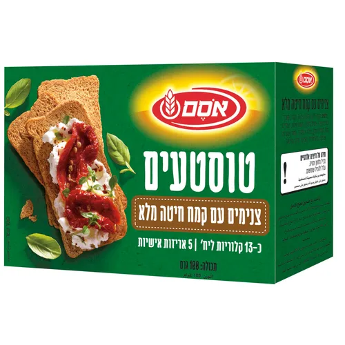 אסם טוסטעים חיטה מלאה 14*100גרם