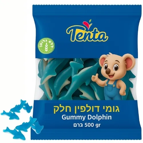 טטו גומי דולפין חלק 500 גרם