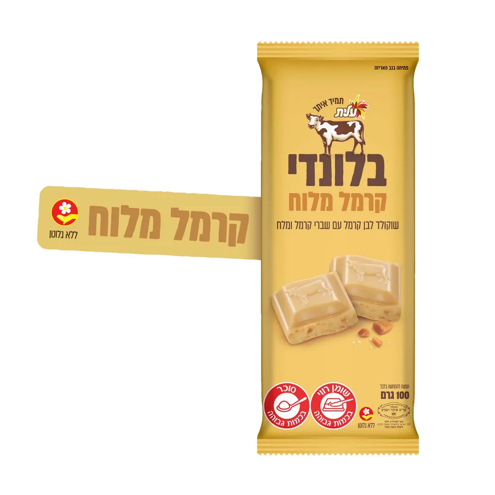 שוקולד בלונדי קרמל ומלח 100ג'