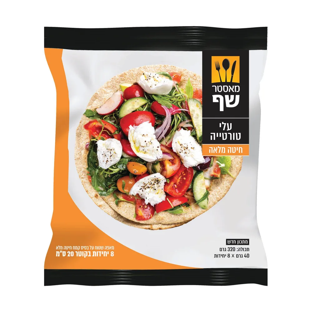 עלי טורטיה חיטה מלאה 320 גר