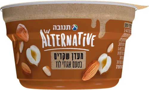 מעדן שקדים בטעם אגוזי לוז