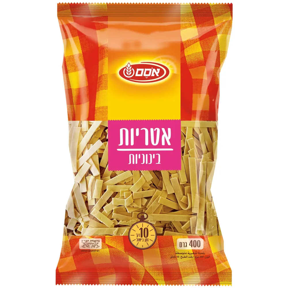 אסם אטריות בינוניות 12*400גרם