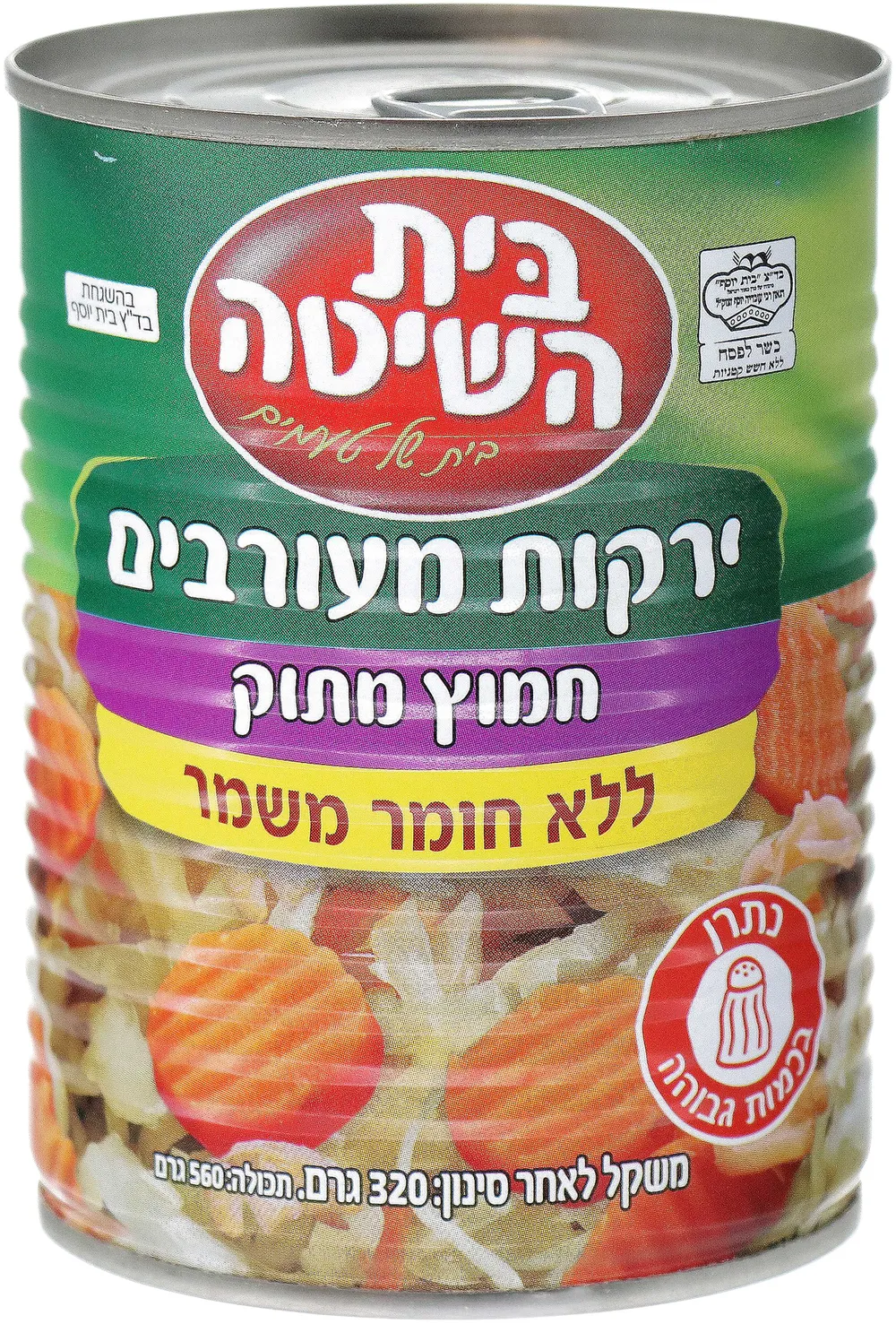 ירקות מעורבים בטעם חמוץ מתוק בית השיטה, 320 גרם