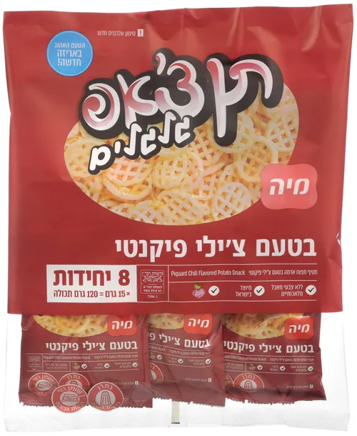 מארז תן צ'אפ גלגלים בטעם צ'ילי 15 גרם -חדש-