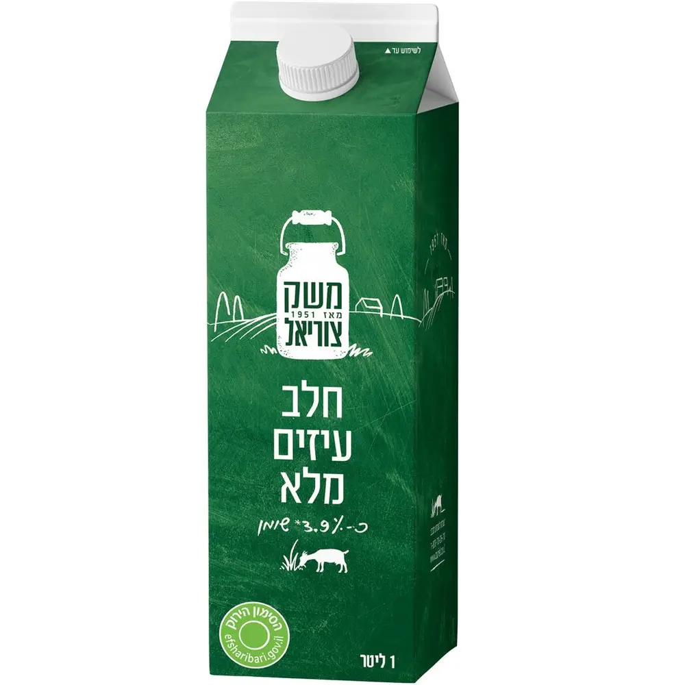 חלב עיזים 4.1% בקרטון 1ל' צוריאל