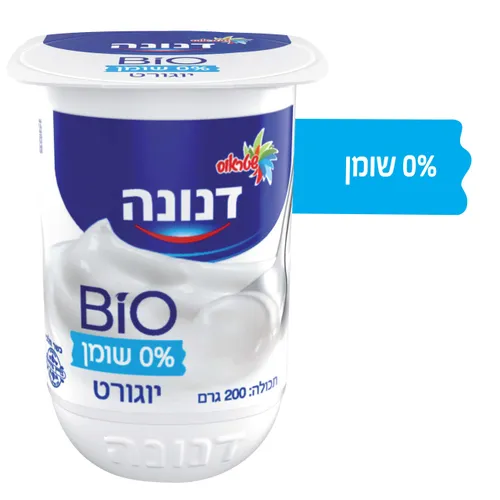דנונה יוגורט טבעי ביו 0% 200ג'