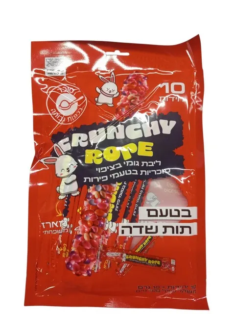 קראנצ'י רואופ 10 גר' - מאגדת תות 10 יח' במארז