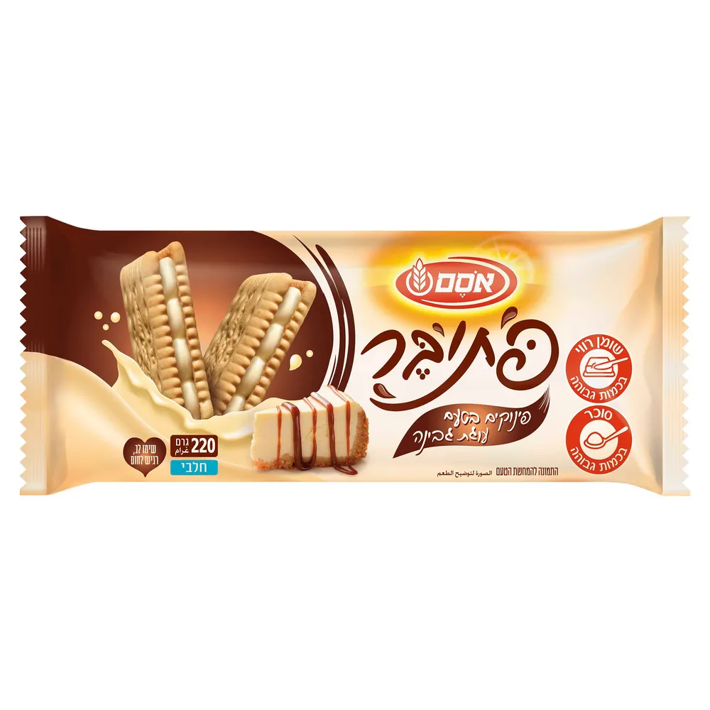אסם פתיבר פינוקים עוגת גבינה 16*220ג