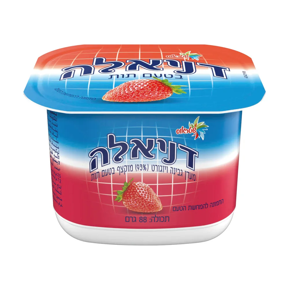 דניאלה מעדן גבינה תות מוקצף5% 150 מל