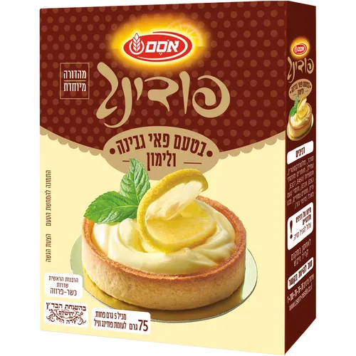 אסם פודינג בטעם פאי גבינה לימון 12*75גרם