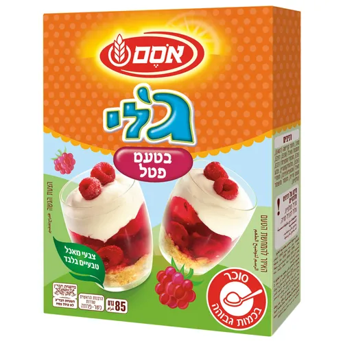 אסם ג'לי פטל צבעים טבעיים 12*85גרם