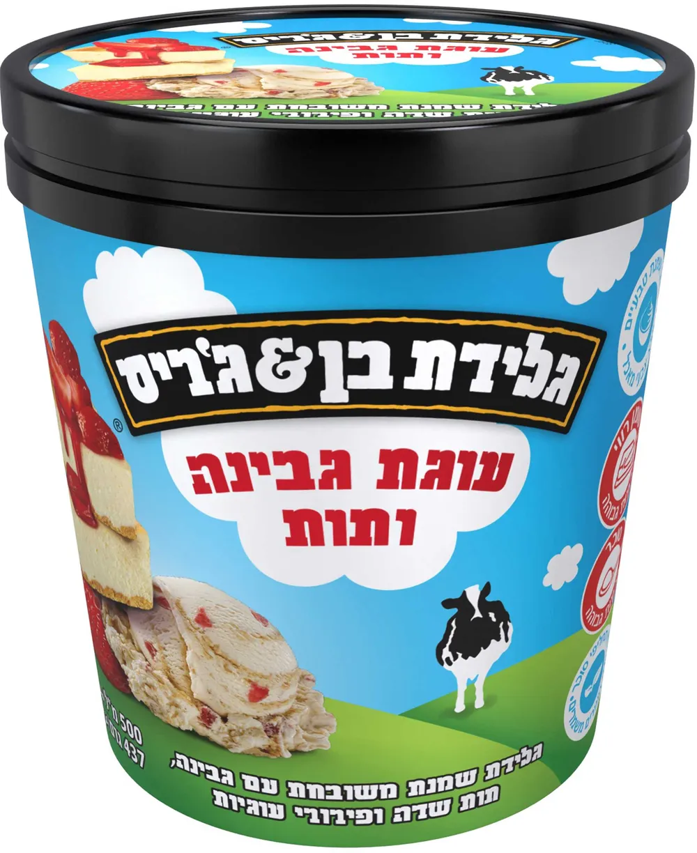 גלידה בן ג'ריס ת.שדה ועוגת גבינה 473ג'