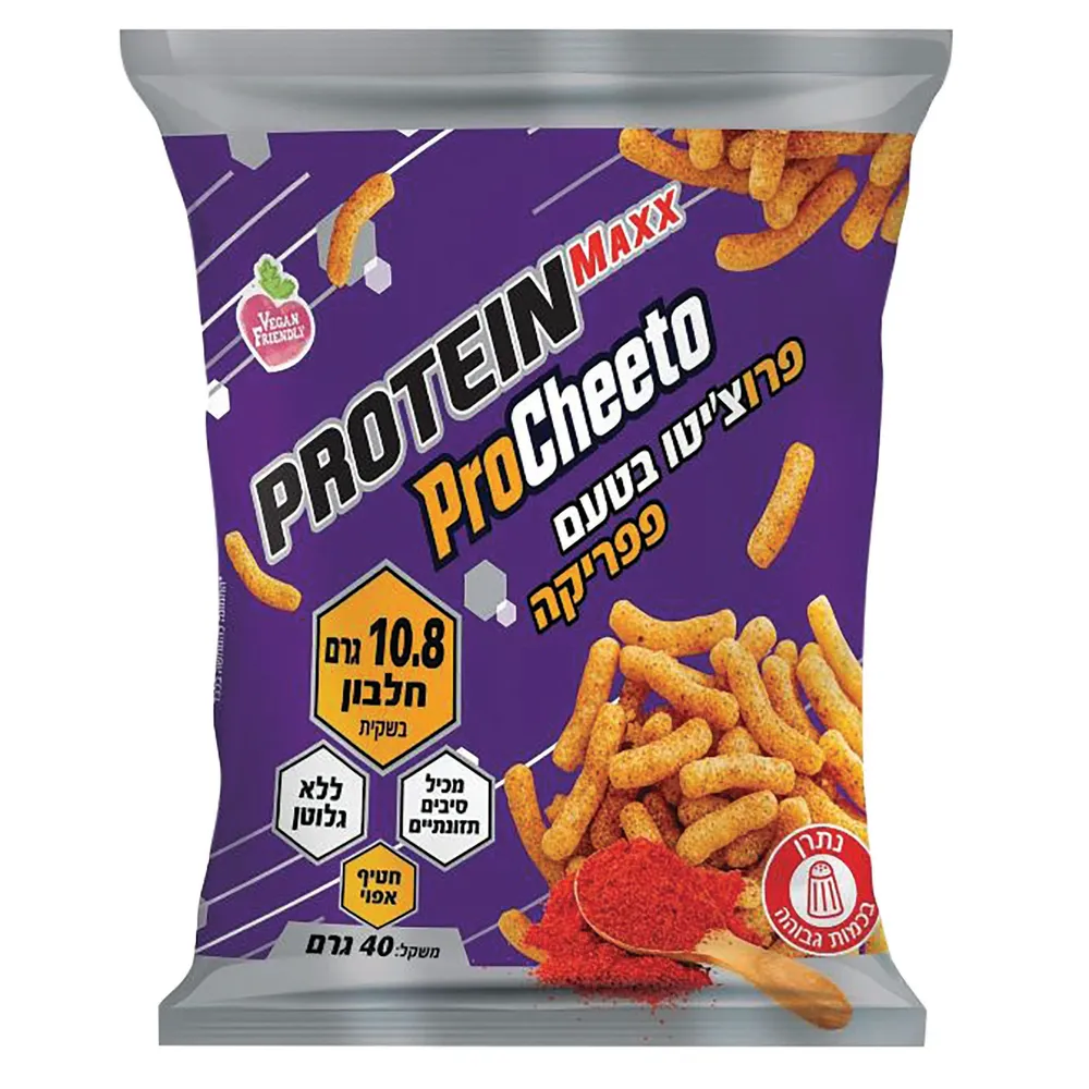 חטיף פרוטאין מקס פרוצ'יטו בטעם פפריקה, 40 גרם