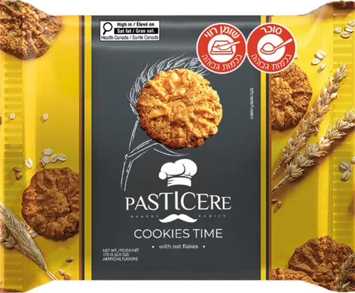 עוגיות "COOKIES TIME" עם שיבולת קוקיז טיים ושבבי וקוקוס 170 גרם