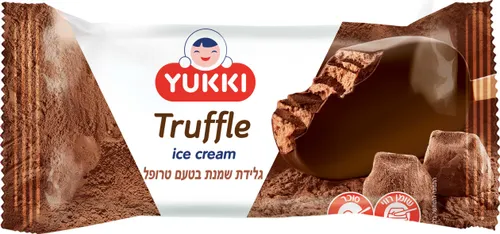 גלידת שמנת בטעם וניל עם מילוי קרם טראפל בציפוי צימקאו 65 גר YUKKI ( 42)