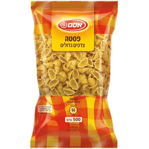 אסם פסטה צדפים גדולים 12*500גרם